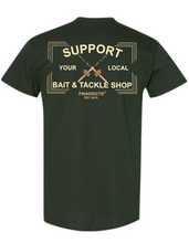 Load image into Gallery viewer, Support Your Local Bait & Tackle Shop Green Pocket Shirt