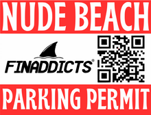 Load image into Gallery viewer, Nude Beach Parking Permit Sticker