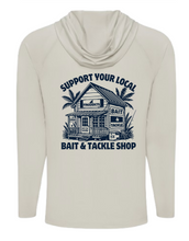 Load image into Gallery viewer, Support Your Local Bait & Tackle Shop UPF Hoodie - Sand