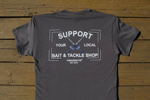 Load image into Gallery viewer, Support Your Local Bait & Tackle Shop Charcoal Pocket Shirt