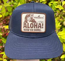 Load image into Gallery viewer, Aloha! Now Go Home. - Navy Trucker Hat
