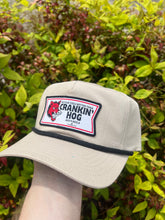 Load image into Gallery viewer, Crankin Hog Hat - Off White/Black Rope
