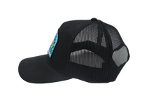 Load image into Gallery viewer, Big Woodies Surfboards Hat - Black Trucker
