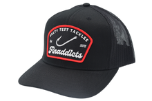 Load image into Gallery viewer, Salty Test Tackles Hat - Black Trucker
