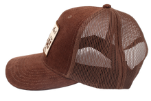 Load image into Gallery viewer, Aloha Now Go Home Hat - Brown Corduroy Trucker
