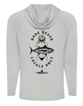 Load image into Gallery viewer, Nude Beach UPF Hoodie - Aluminum
